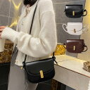 ショルダーバッグ 斜めがけ 小さめ 軽い おしゃれ 革 PUレザー 無地 黒 バッグ 鞄 レディース ワインブラウン ブラック ホワイト(4)