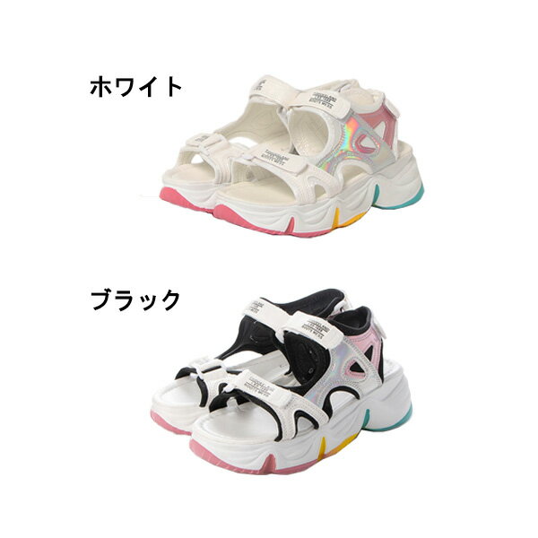 【取り寄せ対応】スポーツサンダル ベルトサンダル 厚底 ベルクロ マジックテープ ...