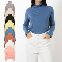 【取り寄せ対応】Tシャツ カットソー タートルネック 無地 長袖 トップス レディース アプリコット グレー ブラック イエロー ブルー キャラメル ホワイト ピンク(4)