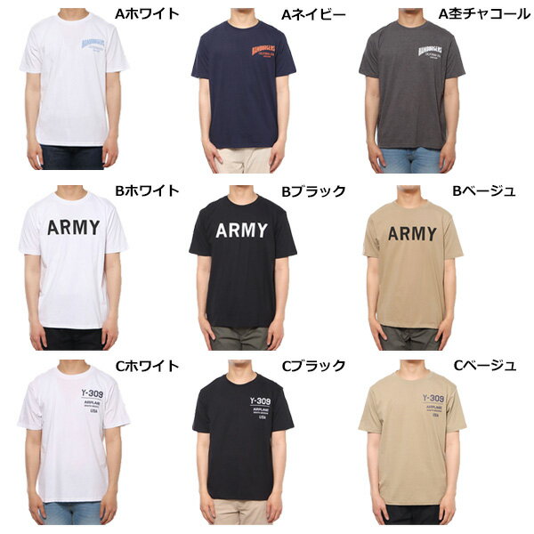 Tシャツ カットソー クルーネック ロゴ 半袖 コットン 綿100% おしゃれ アメカジ ユニセックス トップス メンズ ホワイト ネイビー チャコールグレー ベージュ パープル ブルー