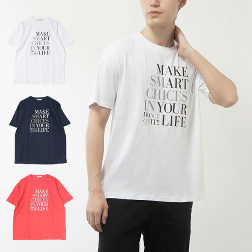 【取り寄せ対応】Tシャツ カットソー 半袖 ロゴ クルーネック コットン プリント トップス ユニセックス メンズ ホワイト ネイビー レッド 【取り寄せ対応】Tシャツ カットソー 半袖 ロゴ クルーネック コットン プリント トップス ユニセックス メンズ ホワイト ネイビー レッド