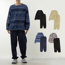 【取り寄せ対応】カットソー ロンT パンツ フリース セットアップ 2点セット 暖かい クルーネック 部屋着 無地 迷彩 長袖 トップス ボトムス ユニセックス...