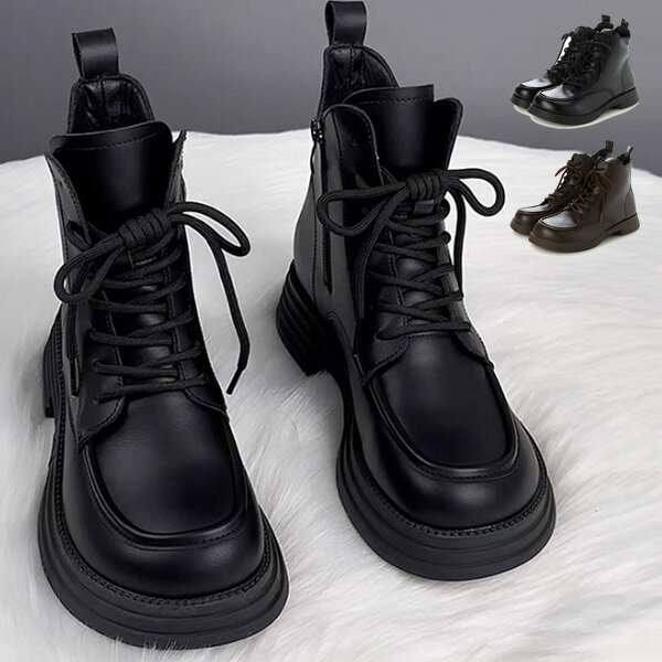 レースアップブーツショートブーツブ...