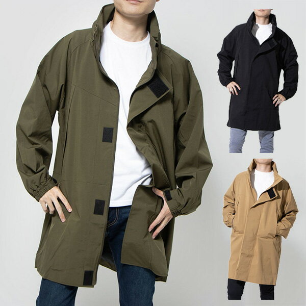 ミリタリーコート モンスターパーカー 秋 冬 防風 暖かい 裏タフタ ロング 無地 アウトドア アウター コート ジャケット ユニセックス メンズ ベージュ カーキ ブラック
