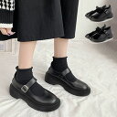 パンプス ストラップパンプス 歩きやすい エナメル レザー調 太ヒール シューズ 靴 レディース ブラック