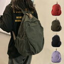 リュック バックパック キャンバス 帆布 A4 無地 通勤 通学 黒 おしゃれ バッグ 鞄 レディース オレンジ パープル グリーン ブラック|詳細画像