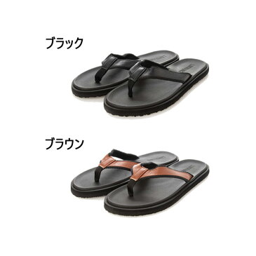 ビーチサンダル サンダル PUレザー 合成皮革 フラット ぺたんこ 歩きやすい 夏 プール 海 黒 シューズ 靴 ユニセックス メンズ ブラック ブラウン