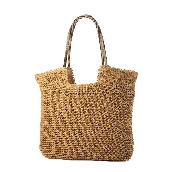 ストローバッグ かごバッグ トートバッグ A4 大きい 肩掛け バッグ 鞄 レディース コーヒー ベージュ