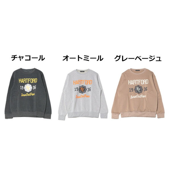 トレーナー スウェット 裏起毛 暖かい 長袖 ロゴ プリント ユニセックス トップス メンズ チャコール オートミール グレーベージュ