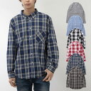 カジュアルシャツ シャツ ボタンダウン 長袖 チェック 綿100% コットン トップス ユニセックス メンズ ブルー ブラック レッド チャコール ネイビー