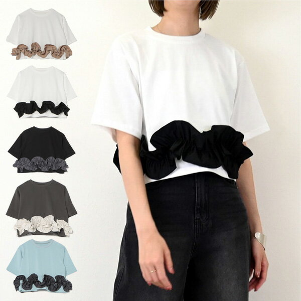 Tシャツカットソー半袖クルーネック...