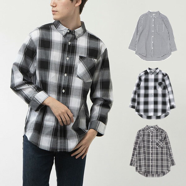 カジュアルシャツシャツ7分袖ボタン...