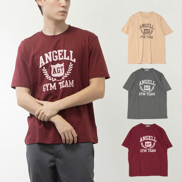 Rakuten - Tシャツ カットソー 半袖 ロゴ コットン プリント クルーネック トップス ユニセックス メンズ ベージュ チャコール ワイン