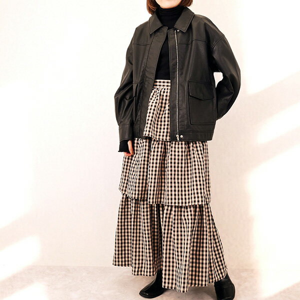 革ジャン ライダースジャケット ミドル丈 フェイクレザー 無地 長袖 ジャケット ブルゾン アウター レディース アイボリー ベージュ ブラウン ブラック