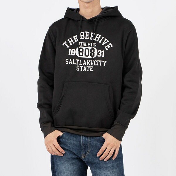 【Rakuten Fashion THE SALE】パーカー プルパーカー 裏起毛 暖かい ロゴ プリント 長袖 ユニセックス トップス メンズ ブラック オートミール モカ