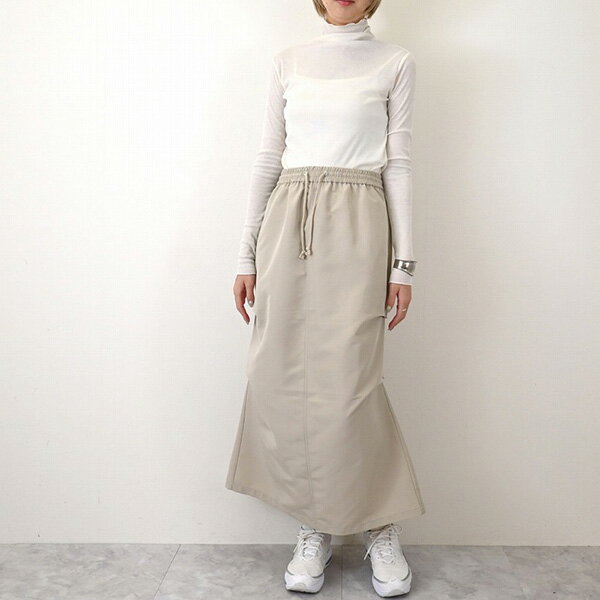 【取り寄せ対応】ロングスカート タックスカート 無地 ボトムス スカート レディース アイボリー グレー ブラック