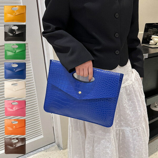 クラッチバッグバッグクロコダイル調...