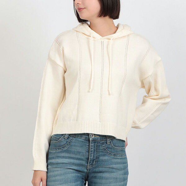 メンズファッション StyleBlockMENの【取り寄せ対応】ニット セーター パーカー プルパーカー 無地 長袖 トップス レディース ホワイト グレー｜アングル3