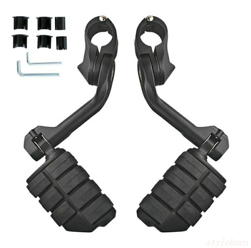 【楽天スーパーSALE】ハイウェイ ペグ フットペグ 25mm-32mm 取り付けサイズ調整可能 　汎用 エンジンガードなどに ブラック / クローム アメリカン 長距離が楽になる カスタム アルミニウム合金