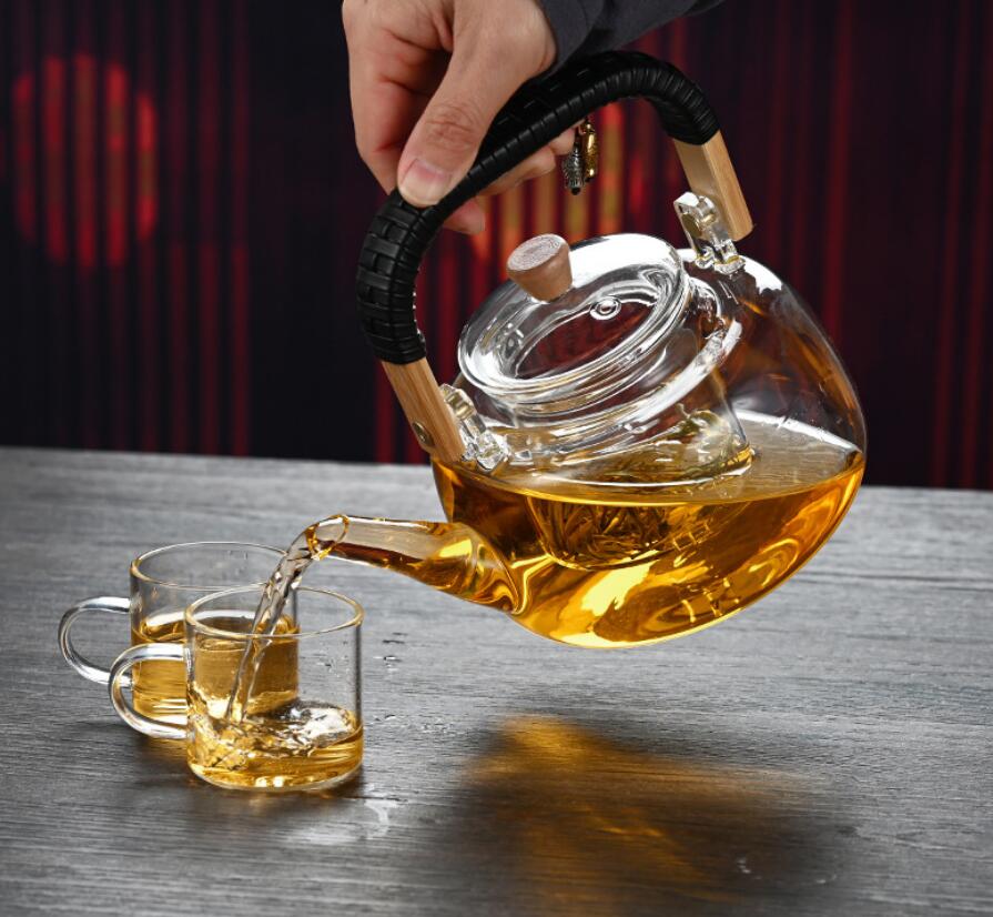 Rakuten - ティーポット 耐熱ガラス ガラスポット ガラス急須 1000ML ガラスケトル ガラスやかん 小 麦茶ポット ガラスピッチャー コーヒーポット コーヒーサーバー 紅茶ポット 直火可