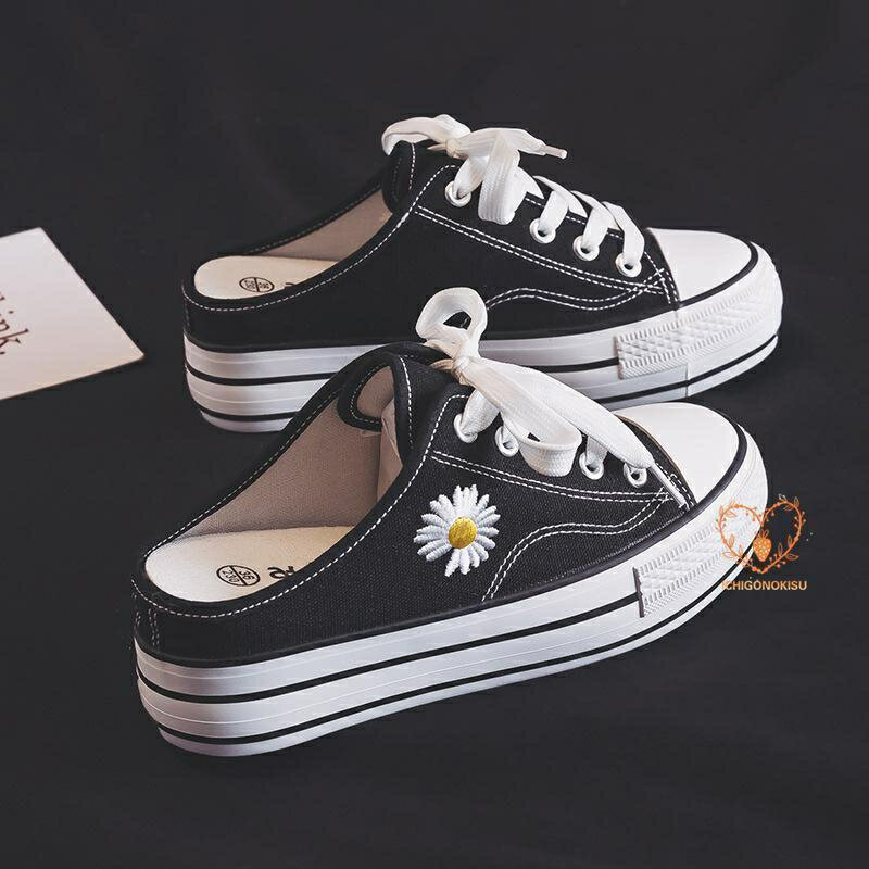 スニーカー スリッポン レディース 厚底 婦人靴 かかとなし キャンバス クロッグサンダル 履きやすい 歩きやすい 疲れない 美脚 おしゃれ 仕事用