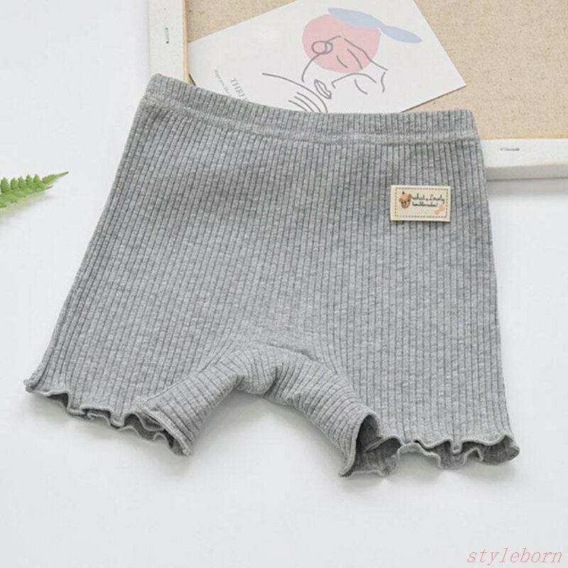 2枚セット レギンスパンツ ショート丈 スパッツ リブ リブ編み キッズ ジュニア 子...