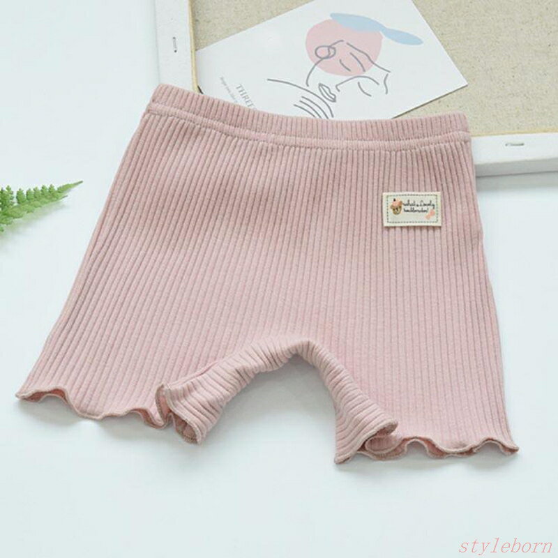 2枚セット レギンスパンツ ショート丈 スパッツ リブ リブ編み キッズ ジュニア 子...