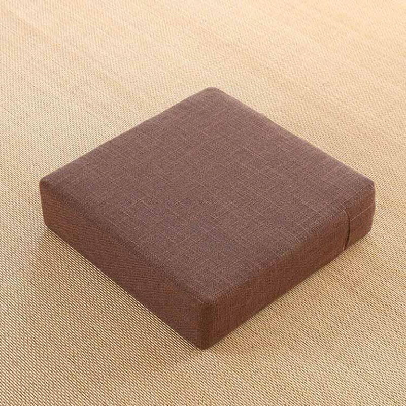 クッション 座布団 フロアクッション 硬め 底付き感なし 座椅子 座イス 直径50cm 厚み10cm へたりにくい 無地 カバー洗える 角型 四角 正 [3]