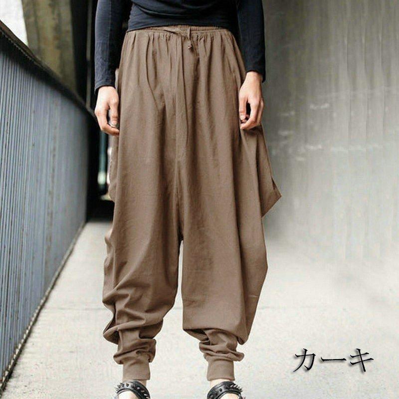 サルエルパンツ メンズ ボトムス ワイドパンツ ガウチョパンツ ハーレムパンツ ハ...