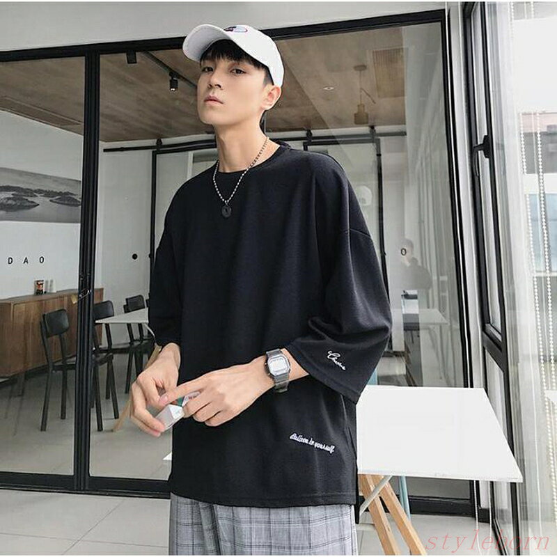 Rakuten - Tシャツ メンズ ビッグシルエット オーバーサイズ ゆったり クレーターパイル生地 ロゴ刺繍 おしゃれ ブランド ストリート系 韓国ファッション