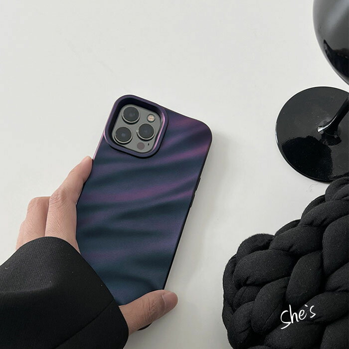 乐天商城 - パープルグラデーション TPU 3D ドレープ テクスチャ- iPhoneケース 立体 布 シリコン スマホ ケース スマホケース ソフト 男女兼用 男性 iPhone15 iPhone14 iPhone13 iPhone12 iPhone11 オシャレ ストリート ストリート系 モード 紫 パープル 送料無料 Shes