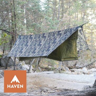 【日本唯一の正規代理店】 ヘブンテント Haven Tent Camo フォレストカモ カモ柄 キャンプ ハンモック 屋外 ハンモックテント 蚊帳 ソロキャンプ hammock キャンプ テント アウトドア キャンプ用品 ハンモック テント haventents 一人用テント