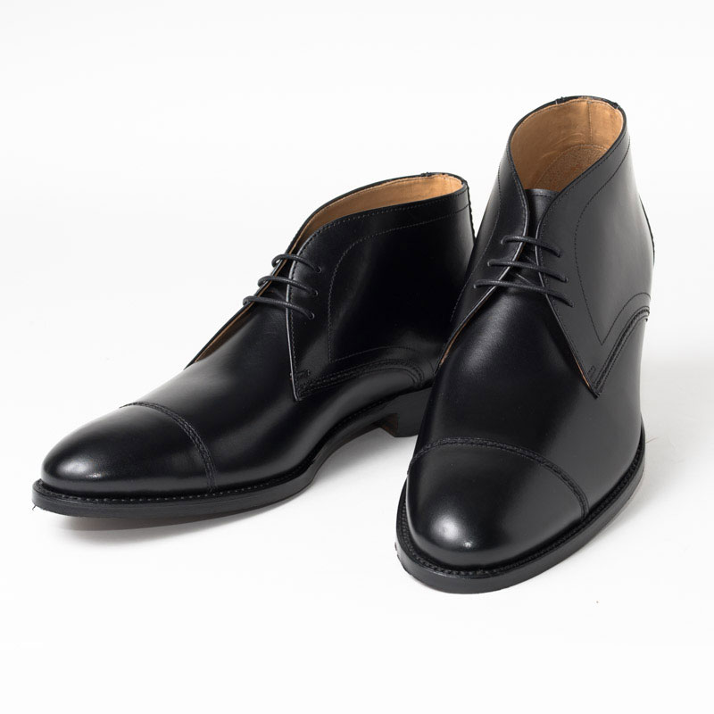 Cordwainer | コードウェイナー CALABRIA ビジネスシューズ ビジネス 小さいサイズ 大きいサイズ 本革 皮靴 靴 通気性 送料無料 交換無料 グッドイヤーウェルト 黒 外羽根 ブラック ボックスカーフ カーフレザー×レザーソール チャッカ メンズ ブーツ