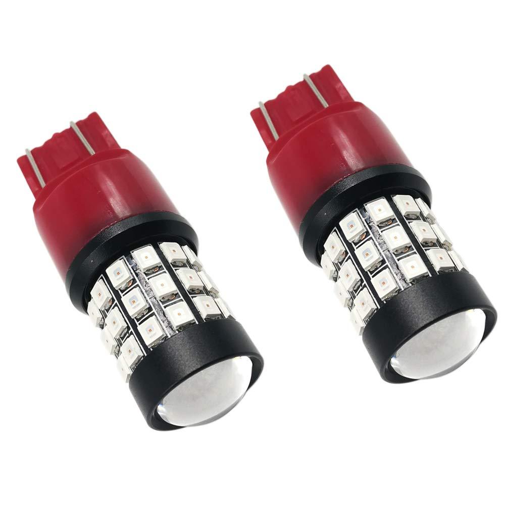 樂天商城 - KIYOYO T20 ダブル (シングルにコンパチ適用)（W21W T20 7440 7443 ）レッド 赤 39連 2835 SMD ブレーキランプ テールランプ レッド専用 超高輝度 無極性 12V/24V 2個セット