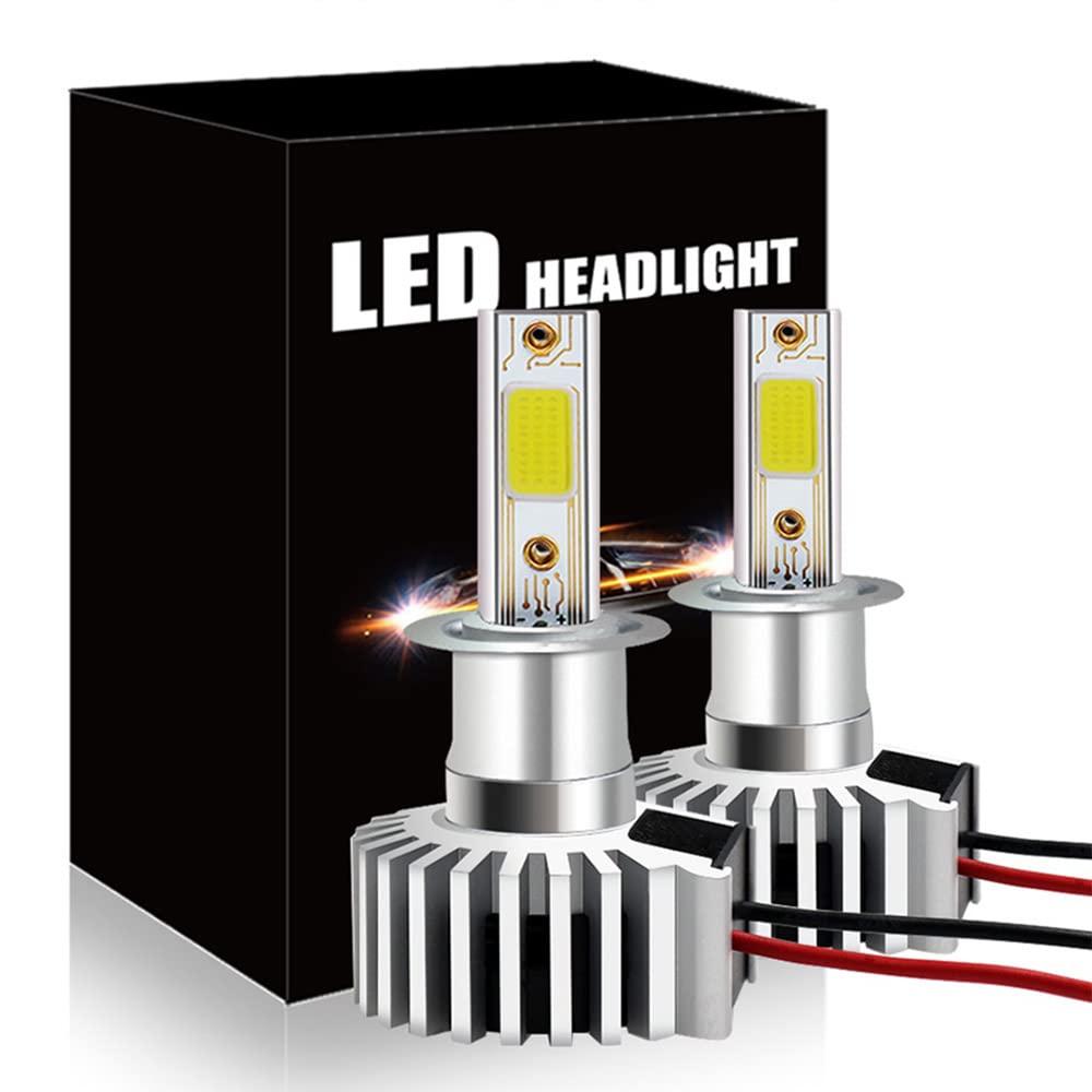 樂天商城 - KIYOYO LEDヘッドライト H3 純正と同じサイズ 高輝度COBチップ 12000LM 6500K 車検対応 12V専用 LEDフォグランプ 一体型 無極性 IP65防水 日本語取説保証書付 2個入