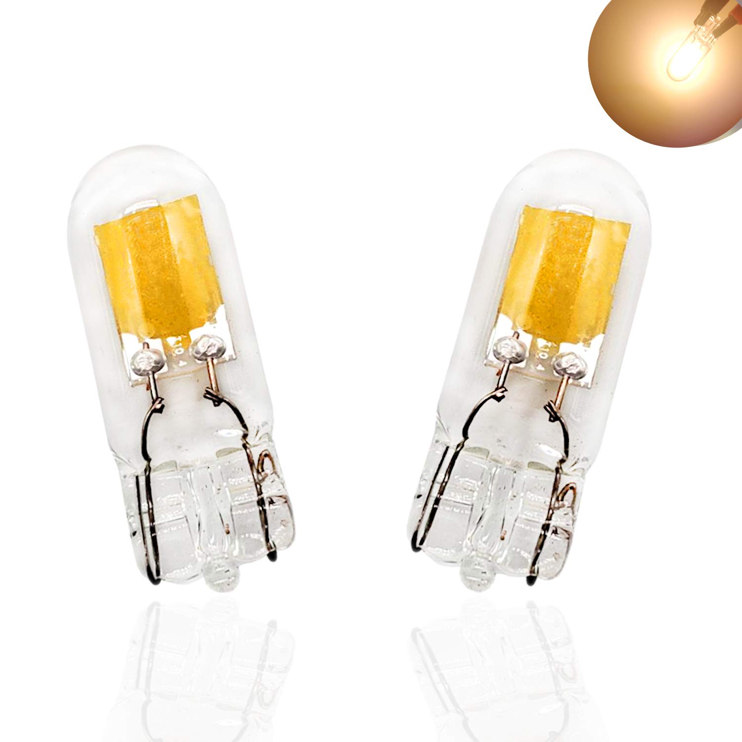 樂天商城 - T10 LED ポジション用 電球色 (ウォームホワイト) 高光度ハイスペックLED 12V/1W 2個入