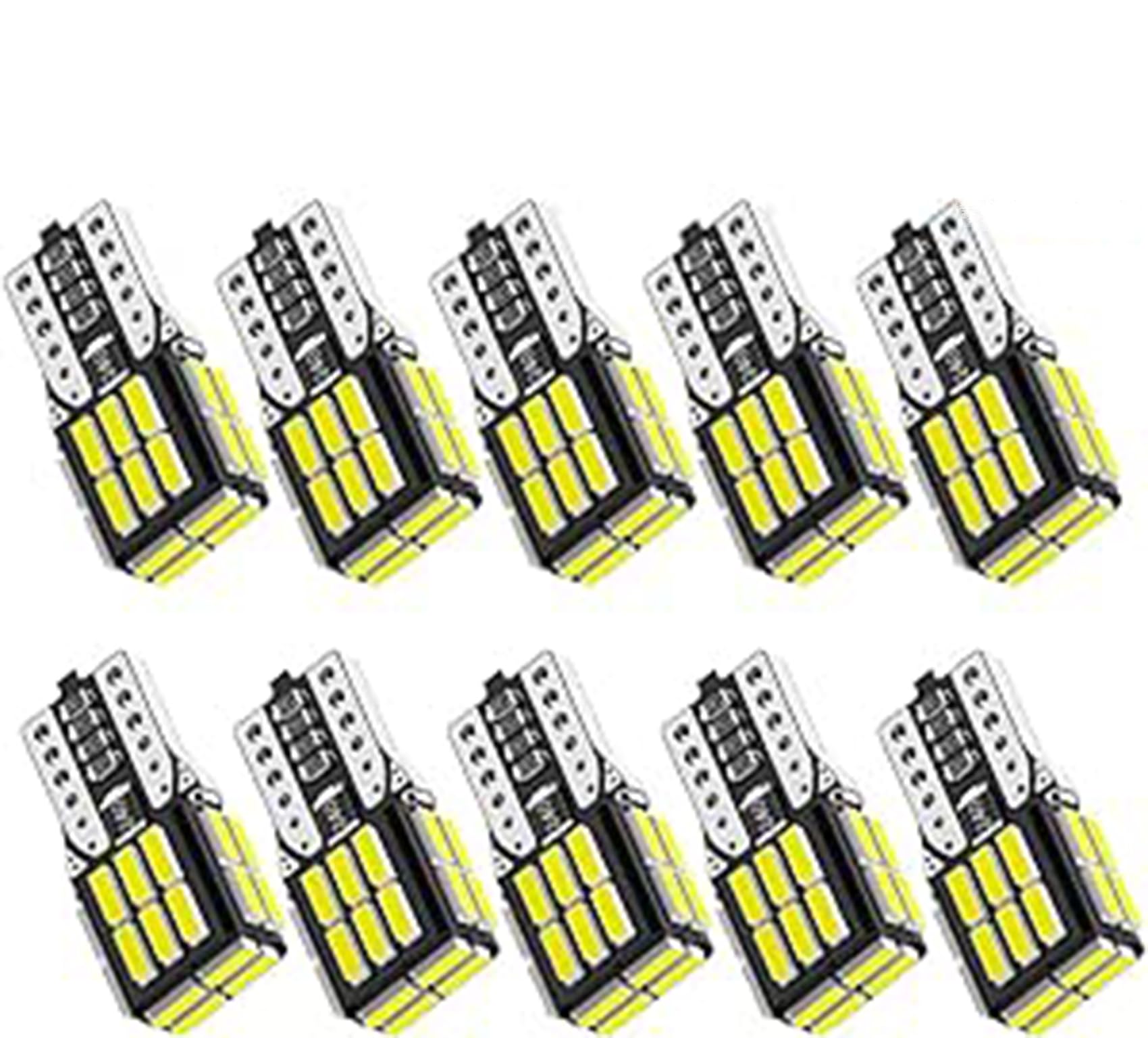 樂天商城 - T10 LED ホワイト 爆光 10個 ポジションランプ キャンセラー内蔵 2.6W 12V 24連 LED素子
