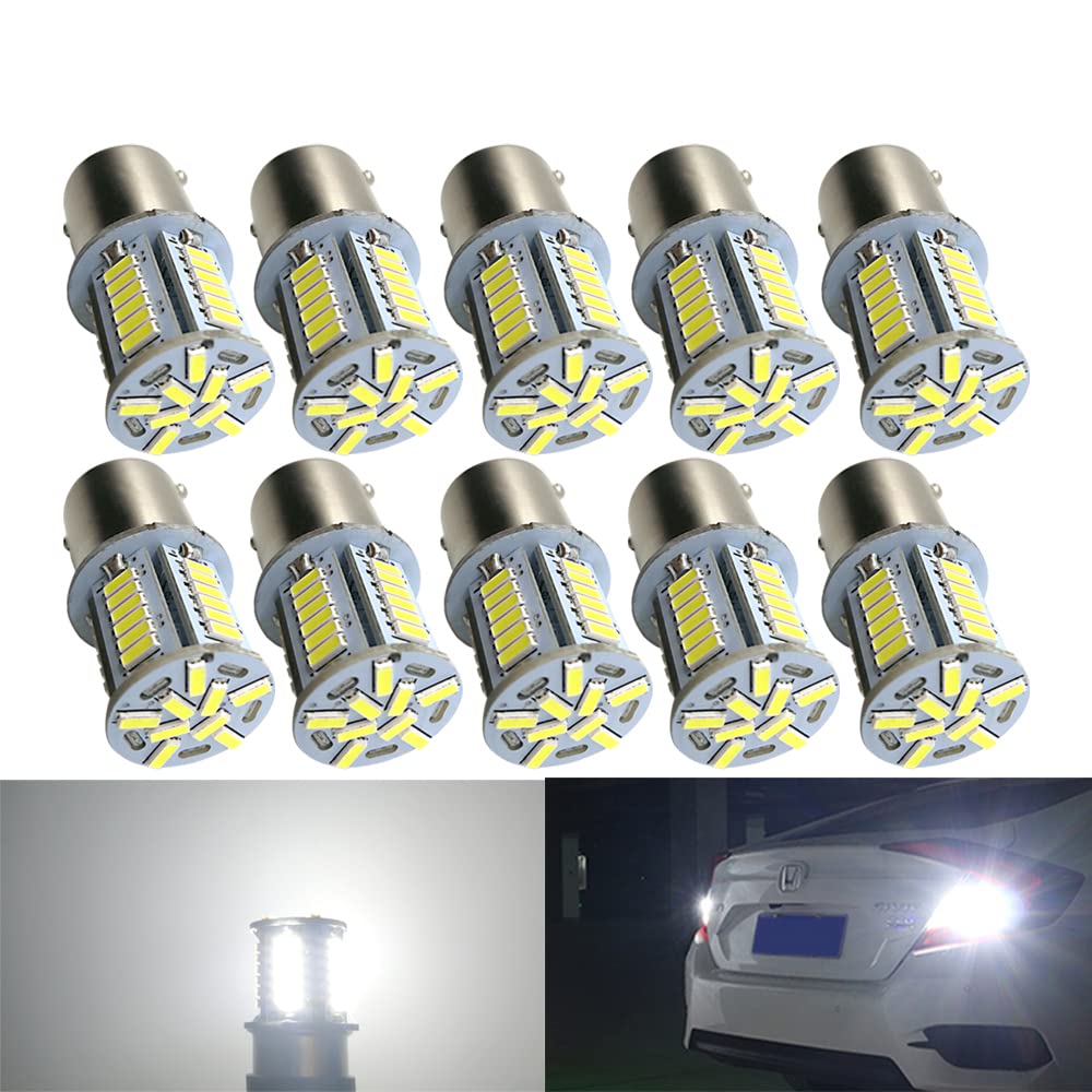 樂天商城 - S25 シングル球 12V 超高輝度LED ホワイト ピン角180度 (P21W/BA15S) 39連 LEDバルブ 4014SMD