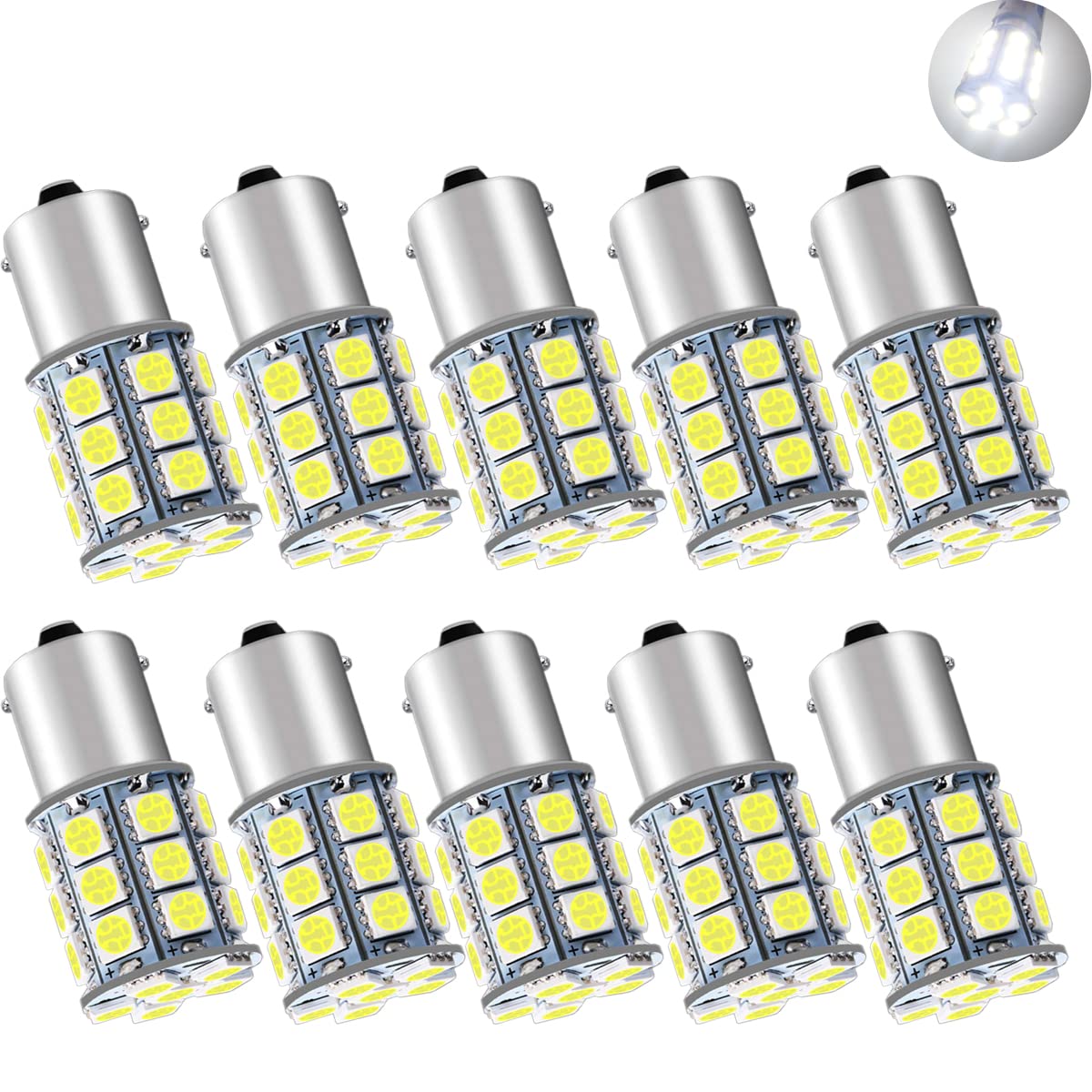樂天商城 - 24V車用 S25シングル/G18 (BA15s) 27連 LED 電球 ホワイト トラック/デコトラ/ダンプ 大型車用