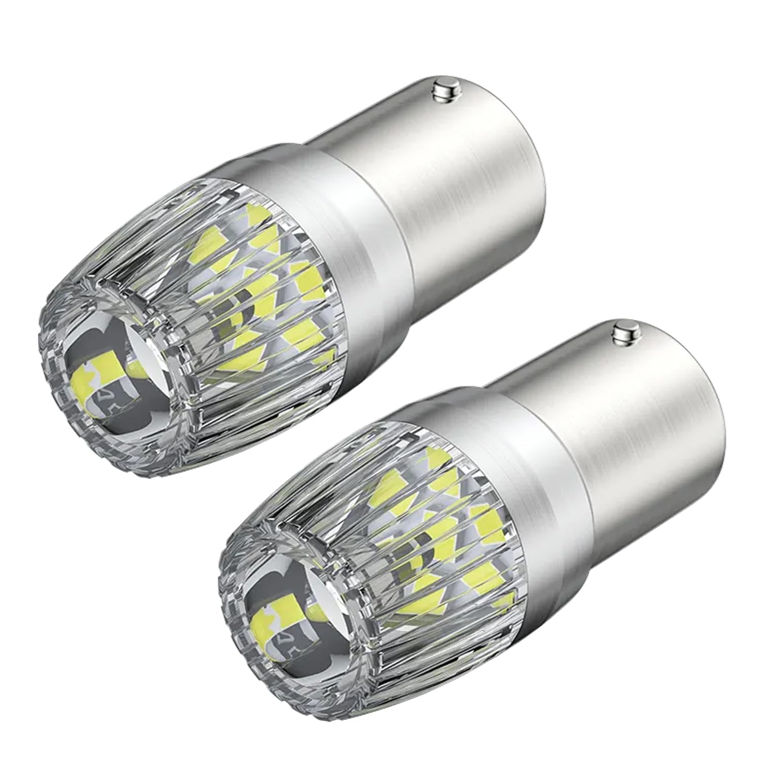 樂天商城 - S25 ダブル 1157 BAY15D P21/5W ブレーキランプ ストップランプーカー球 ウインカー ポジション LED ライト 12V/24V 爆光 ホワイト LED ライト 2個セット