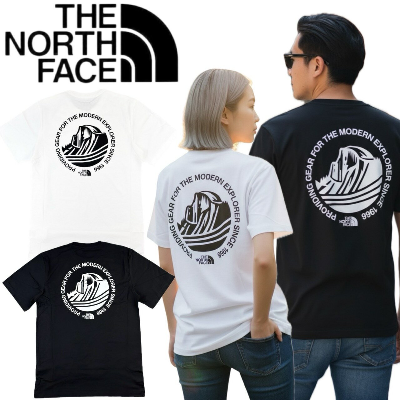 ザ ノースフェイス The North Face Tシャツ 半袖 バックロゴ NF0A8GA7 マウンテン グラフィック メンズ レディース M Men's Monte Regular Graphic T-Shirt