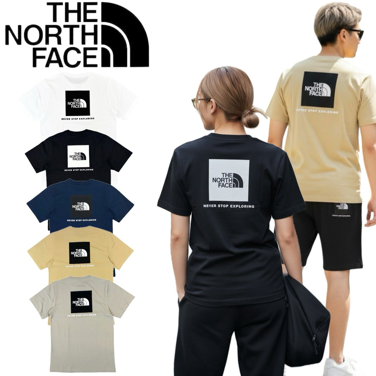 乐天商城 - ザ ノースフェイス The North Face Tシャツ レッドボックス 半袖 NF0A8B6K ボックスロゴ バックロゴ THE NORTH FACE M EVOLUTION BOX NSE