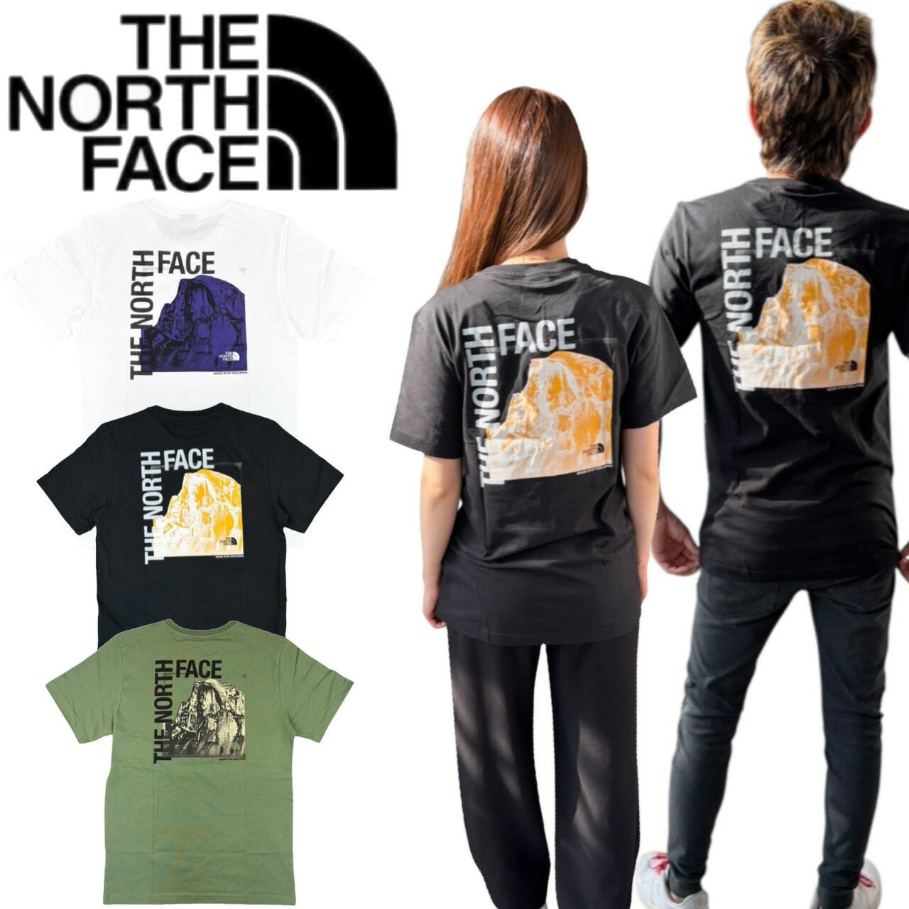 乐天商城 - ザ ノースフェイス The North Face Tシャツ 半袖 バックロゴ メンズ NF0A8EE9 トップス 丸首 コットン ハーフドーム Half Dome Photo SS Tee