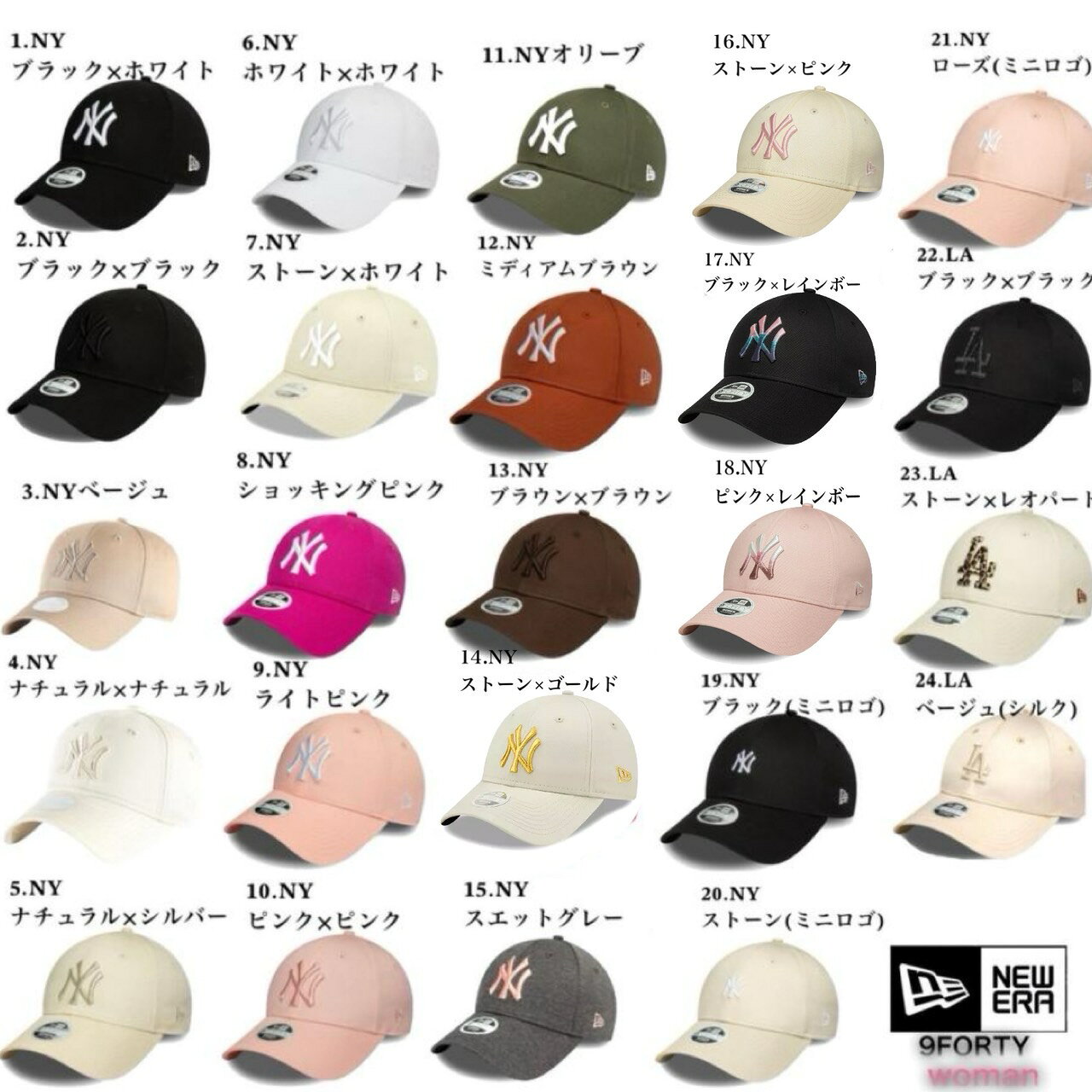 ニューエラ Newera キャップ 帽子 LA ドジャース NYY ヤンキース ナインフォーティ...