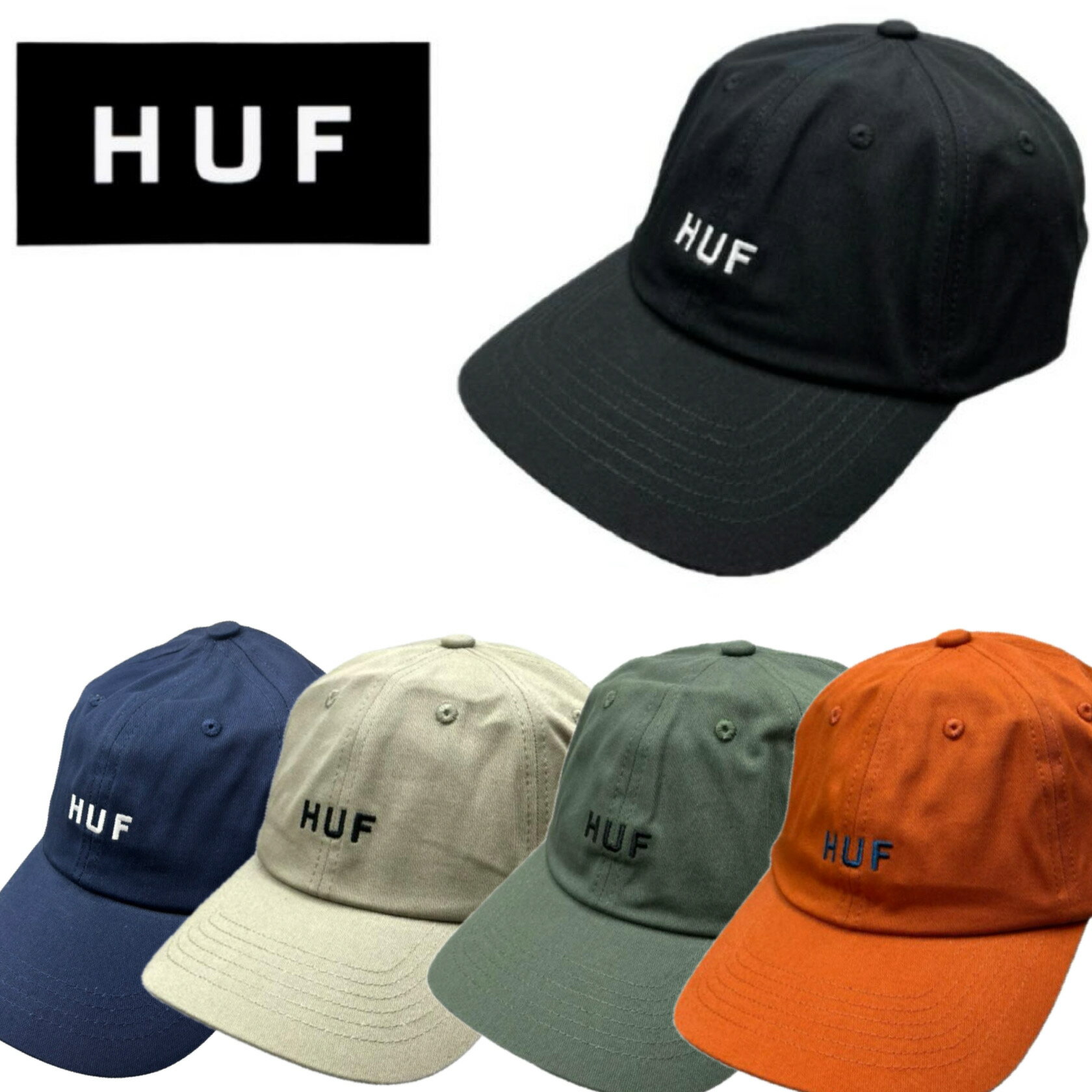 乐天商城 - ハフ HUF キャップ 帽子 HT00716 メンズ レディース ワンサイズ ハット 調節可能 6パネル フリーサイズ HUF SET OG CV 6 PANEL HAT