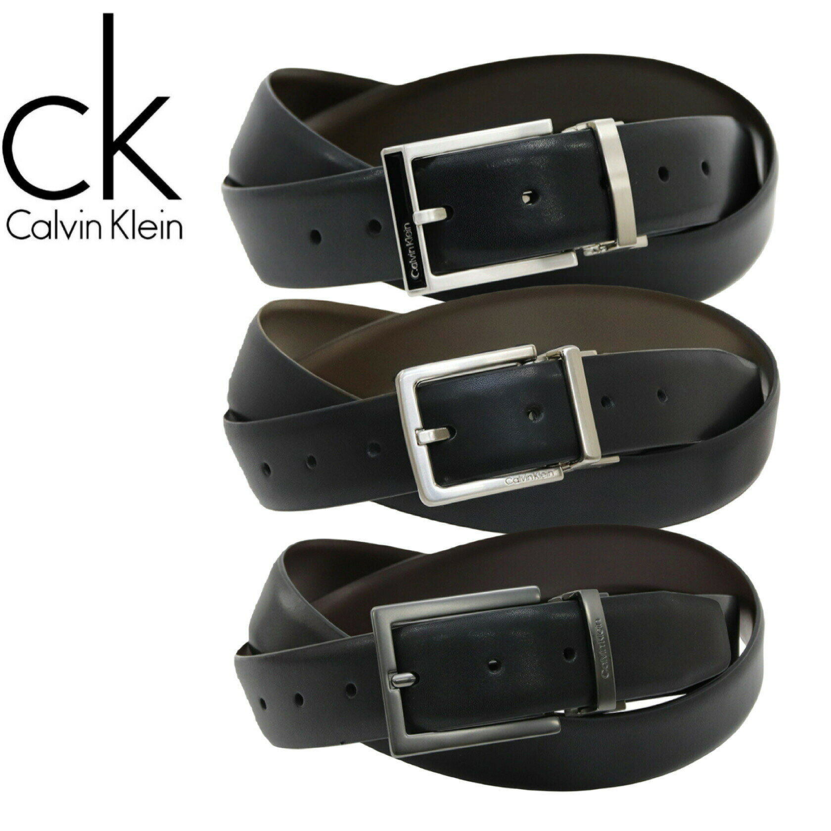 Rakuten - カルバンクライン Calvin Klein ベルト メンズ リバーシブルタイプ 全3カラー フリーサイズ 牛革 ピンバックル アクセサリー 小物 CALVIN KLEIN