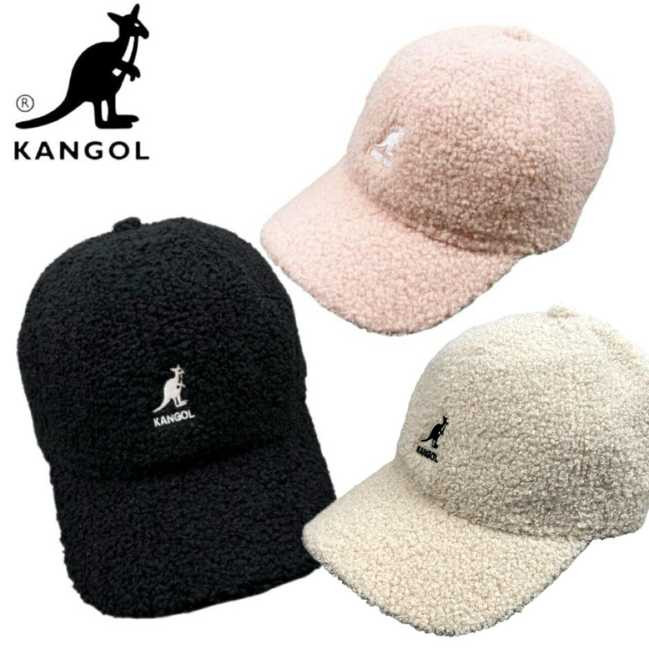 Rakuten - カンゴール kangol キャップ 帽子 ボア素材 K4397SM 234069617 ワンサイズ ベースボールキャップ 防寒 刺繍ロゴ ユニセックス KANGOL SHEEP FUR BASEBALL