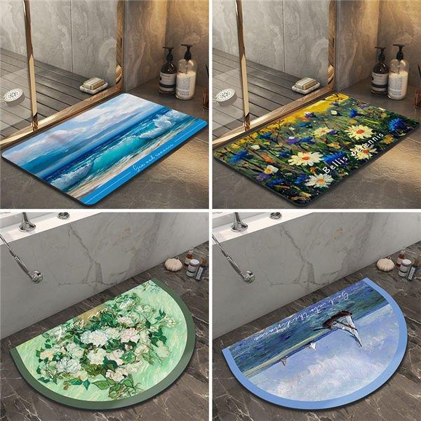 Rakuten - 玄関マット カーペット 洗える 50*80cm 滑り止め 室内 玄関まっと 屋内 玄関マット おしゃれ 玄関 洗面所 マット バレンタイン プレゼント