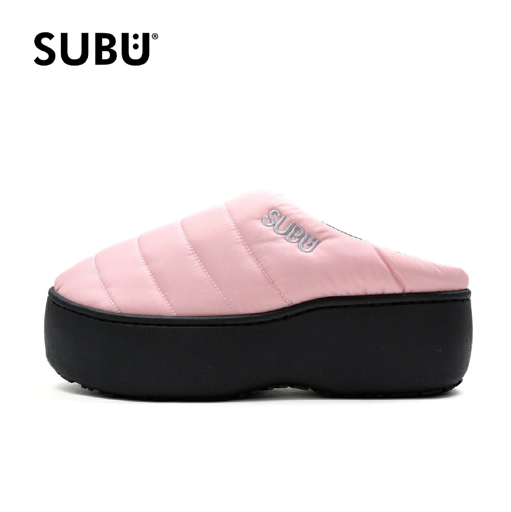 SUBU 厚底 6cm サンダル PLATFORM 26年モデル 起毛 暖かい 防寒 ダウンサンダル キルティング pink