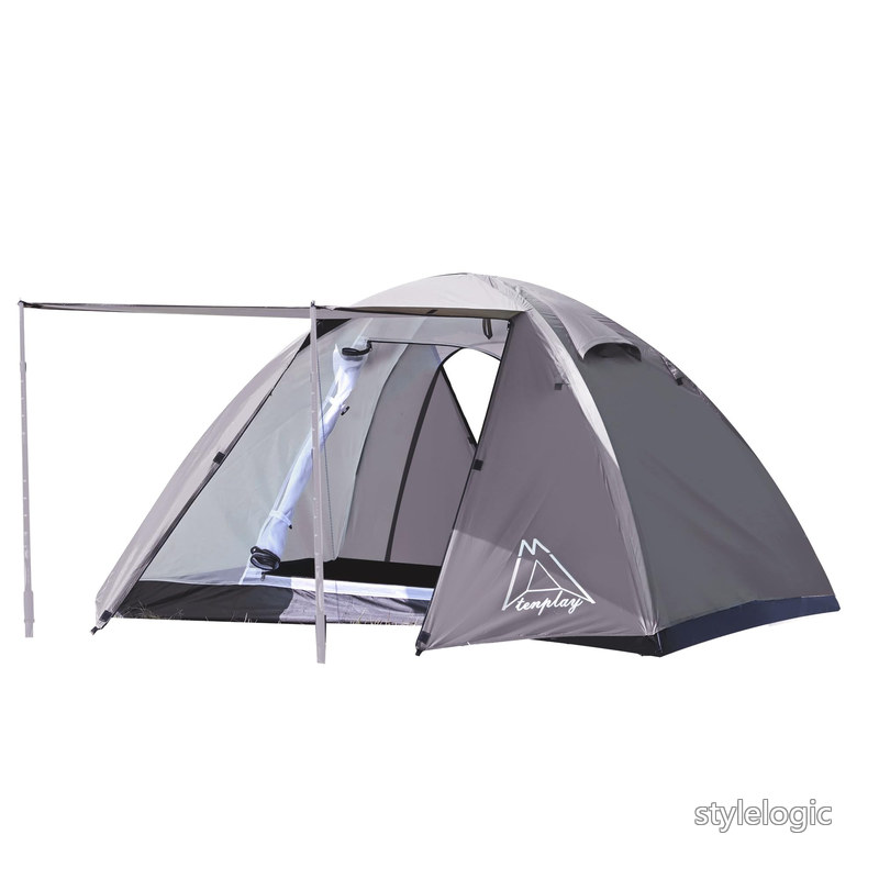 Rakuten - 【送料無料】Tenplay ドームテント 2人用 山岳テント ソロキャンプ ツーリング 二重層構造 1-2人用 アルミ製ポール 軽量 耐水圧3000mm 自立式 4シーズン 防災用 前後ドア 前室 ダブルウォール ベンチレーション通気 防風 防水 アウトドア コンパクト 簡単設営 蚊帳 メッシュ